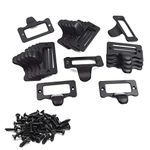 SpzcdZa 20Pack 48x38mm Office Library File Drawer Cabinet Card Tag Label Card Holder Drawer Pull/Label Holders/Label Frames Card/Label Holder Modern Label Holders Metal Frame(Black)