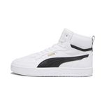 PUMA Men's Caven 2.0 Mid Sneaker, Puma White-puma Black-Gold, 7