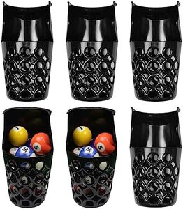 Scott Edward 6pcs Billiard Pockets, Plastic Web Billiard Pockets, Black Billiards net Bag, Heavy Duty Billiard Table, Pool Table Pockets Web Pocket(Set of 6)