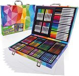 Artworx Art Set For Kids - 122 Assorted Pieces & Carry Case Colouring Sets Pencils, Felt Tips Pens, Wax Crayons Arts and Craft Children Age 4-8