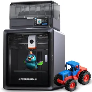 Anycubic Kobra S1 Combo 3D Printer, Multi-Color 3D Printer High Speed Max 600mm/s High Precision, Core XY Stable Structure Ultra-Quiet Printing Anycubic App One-Click Printing 250 * 250 * 250mm