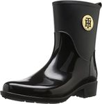 Tommy Hilfiger Women's Kippa Boot, Black Synthetic, 8