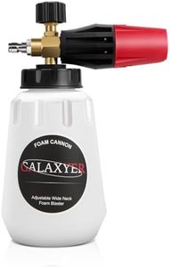 GALAXYER Snow Foam Cannon, 1000ml Heavy Duty Gun Sprayer Car Blaster Wide Neck Adjustable Thick Foamer for Pressure Washer With 1/4'' Quick Connector