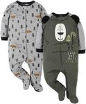 Gerber Baby Boys 2-Pack Sleep 'N Play Bear Green Newborn