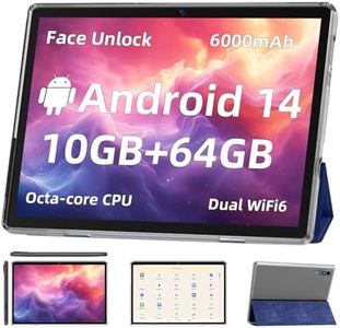 Android 14 Tablet,10 inch Tablets, Octa Core Processor, 10GB+64GB+512GB Expansion, 1280x800 HD IPS Display Screen, Wi-Fi6, Dual Camera, 6000mAh Battery Tablet PC,Support Widevine L1 Google Kids Space