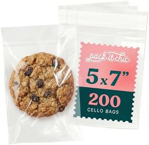 Pack It Chic - 5” X 7” (200 Pack) Clear Resealable Polypropylene Bags - Fits 5X7 Prints, Photos, A2 A4 A6 Cards & Envelopes - Self Seal