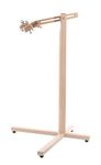 Elbesee Posilock Floor Stand for Embroidery, Quilting Hoops and Rotating Frames up to 18" or 24", Wood, Brown, 80x9x6 cm