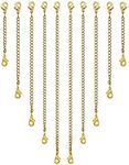 OHINGLT Necklace Extender 10Pcs Chain Extenders for Necklaces Bracelet,Gold and Silver Plated Extender Chain Necklace Chains for Jewelry Making