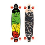 Osprey | Twin Tip Longboard, 39inch Complete Skateboard, 7-PLY Canadian Maple Deck, For Kids Adults and Beginners, Shapes, Multiple Colours