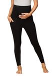 The Mom Store Comfy Maternity Leggings | Comfortable | Soft | Pre and Post Pregnancy | Color - Black | Size - S