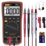 Digital Multimeter,Thsinde Auto-Ranging Digital Multimeter with Alligator Clips, AC Voltage Tester,Voltage Alert, Amp/Ohm/Volt Multi Tester/Diode and Continuity Test HZ with Backlight LCD Display