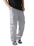 IndoPrimo Men Cargo || Men Cargo Pants || Men Cargo Pants Cotton || Cargos for Men || Men Cargo Trouser (in, Alpha, 2XL, Regular, Grey)