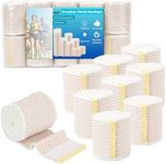 Premium Elastic Bandage Wrap 6 inch Reusable Versatile Compression Wraps for Ankles, Wrists Knee, Tummy and Body Durable and Comfortable Compression Bandage Latex-Free