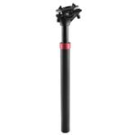 TRIWONDER Bike Seat Post Suspension Seatpost 350mm Bicycle Shock Absorber Damper Post Aluminum Alloy Seat Post for Mountain Road Bike (Black, 30.4mm(27.2 seatpost and 30.4 Shim))