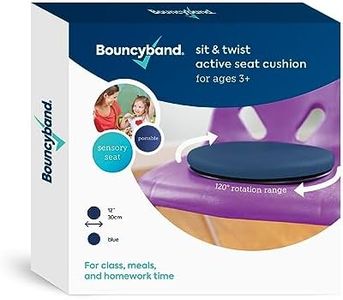 BouncyBand Sit & Twist Active Seat Cushion – 12” D Sensory Cushion for Kids Up to 300lbs – Sensory Tool Promotes Active Learning and Improves Focus and Productivity