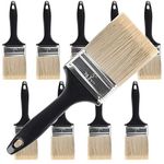 ZOENHOU 10 Pieces 3 Inch Paint Brush, Paintbrush Set, Paint Brushes Set Professional Paint Tools with Treated Plastic Handle for DIY Paint, Home, Furniture, Fences, Deck, and Wall Trim