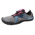 ANDUNE Women's Barefoot & Minimalist Cross Training Shoes - Ultra Light Pebble Blaze | Wide Toe Box | Zero Drop Sole | (Numeric_4) Grey