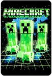 Bioworld Digital Print Minecraft Creepers Throw Blanket