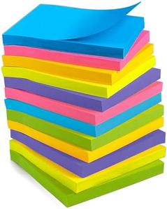 OHOME Sticky Notes - 12 Pads, 3”x3” - Colorful Self-Stick Post Notes Bulk - Office Desk Accessories | Teacher Classroom Must Haves,Aesthetic School Supplies for Home,Stocking Stuffers for Women Adult