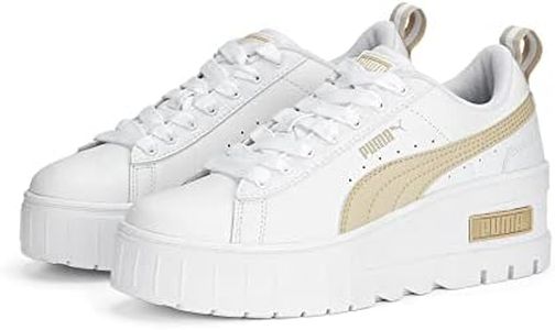 Puma 386273 Women's Thick Sole Sneakers Maid Wedge, 24 Spring Summer Color Puma White/Granola (06), 23.0 cm