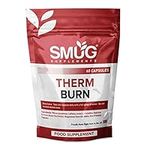 SMUG Supplements Therm Burn Capsules - High Strength Fat Burner and Weight Loss Pills - Includes Caffeine, Green Tea, L-Carnitine and Guarana Extract - Made in Britain