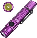 Wurkkos FC12 Tactical EDC Flashlight, Ultra Bright 2000LM Pocket USB-C LED Flashlight with LED, IPX-8 Waterproof Fashion Design LED Torch for Camping Hiking Cycling (Purple)