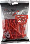 Pride Professional Tee System Two Piece Step Tee, 50 Count, 2-1/8 inch (Red)