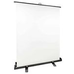 Pixapro Foldaway White Screen Background Stand Photography Lighting Kit Self Portrait Photo Pop Up Self Tape Backdrop Poles Beginners Collapsible Photoshoot Studio (1.5x2m, White)