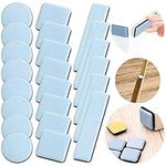 BDSHUNBF 22 Pcs Furniture Sliders, Furniture Glides, Round Square Rectangle Chair Leg Sliders Floor Protector Pads Self Adhesive Gliders for Moving Furniture Movers Carpet Gliders Glides