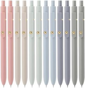 Ddaowanx Gel Pens,0.5mm Quick Dry Black Ink Pens Fine Point Smooth Writing Pens, Cute Office School Supplies Gifts for Women (24 Pcs Morandi-Black Ink)