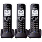 Panasonic KXTGA950B Dect 6.0 Handset 2-Line Landline Cordless Telephone (3-Pack)