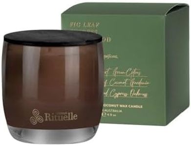 Urban Rituelle Apotheca Scented Soy Candle, 140g - Fig Leaf, Cypress, Cedarwood & Moss, Crafted with Natural Soy & Coconut Wax, Earthy, Luxurious Aroma with a Clean-Burning Natural Fibre Wick