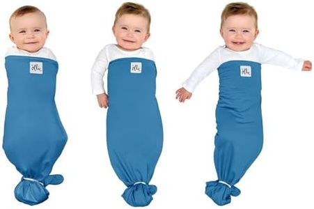 The Ollie Swaddle – Adjustable Baby Swaddle for Newborns | Pediatrician-Approved for Safe Sleep | Easy Closure | Arms-Out | Lightweight, Machine-Washable | Easy Diaper Access (Ocean, One Size)