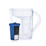 Santevia MINA Alkaline Mineral Water Filter Jug | Water Filtration System | Chlorine and Lead Filter | Water Purifier Jug | Home Water Filtration Jug | 9-Cup at Home Water Filter