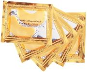 20PCS Gold Gel Anti-Wrinkle Dark Circle Collagen Under Eye Collagen Patches Pad Gold Moisturizing Under Eye Mask, Under Eye Gel Pads for dark circles and puffiness