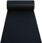 Aisle Runners Wedding Accessories Black Aisle Runner Carpet Rugs for Step and Repeat Display, Ceremony Parties and Events Indoor or Outdoor Decoration 24 Inch Wide x 15 feet Long