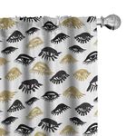 Ambesonne Trippy Curtains, Woman Eyes with Eyelash Unusual Style Fashion Modern Design Print Graphic, Window Treatments 2 Panel Set for Living Room Bedroom Decor, 56" x 84", Yellow Black