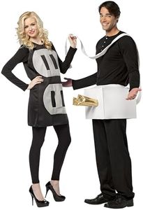 Rasta Imposta Lightweight Plug and Socket Couples Costume, Black/White, Standard