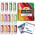 Yopela 14 Pack Lip Balm Bulk with Vitamin E and Coconut Oil, Lip Care Product, Moisturizing Soothing Chapped Lips