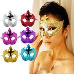 PELO Eye Mask for Halloween/Xmas, Birthday/Adult Mask Venetian Masks Bachelor for Women and Men and Adults Set of 6