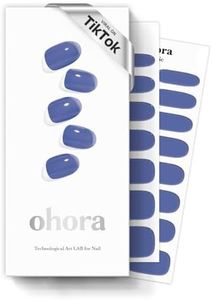 ohora Semi Cured Gel Nail Strips (N Tint Bluesy) - Blue, Tint, Works with Any UV/LED Nail Lamps, Salon-Quality, Easy to Apply & Remove - Valentine's Day Gel Nail Wraps, Stickers, Romantic Gift Ideas
