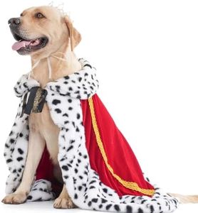 Lovelyshop Pet Serial Lux Fur Cat Dog Mantello per Halloween Costumi, King Queen Prince e Princess Cosplay - XL