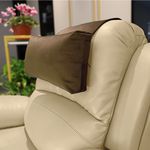 AmazeCov Velvet Recliner Head Pillow with Non-Slip Base - Adjustable Neck Support for Pain Relief in Home, Office and Travel (Brown)