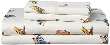 Tommy Bahama - Queen Sheets, Cotton Percale Bedding Set, Crisp & Cool, Stylish Home Decor (Beach Chairs Multi, Queen)