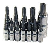 ATD Tools 13778 5-Lobe Tamper Resistant Star Plus Bit Socket Set, 12-Piece