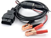 VSTM OBD II Vehicle ECU Emergency Power Supply Cable Memory Saver (3Meter) with Alligator Clip-On 12V Car Battery Cigarette Lighter Power Extension Socket