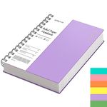 EMSHOI A5 Notebook Lined 300 Pages/150 Sheets, Wirebound Spiral Notepad, 100gsm Thick Paper, Waterproof Hardcover, Writing Journal for Women Men Work Office School, 14.5 x 21cm, Purple