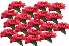 Fourwalls Artificial Decorations Loose Carnation Flower Heads (Pack of 144 Pcs, Dark/Pink) (Pink)