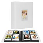 288 Vertical Photos for Instax Mini Photo Album, Front Window,for Polaroid Book Album 2x3 Compatible with Fujifilm Instax Mini 12 11 9 8 40 Film, Polaroid 300, HP Sprocket, K-pop Photocards (White)