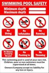 Swimming pool safety - 1mm flexible Plastic sign (400mm x 300mm)